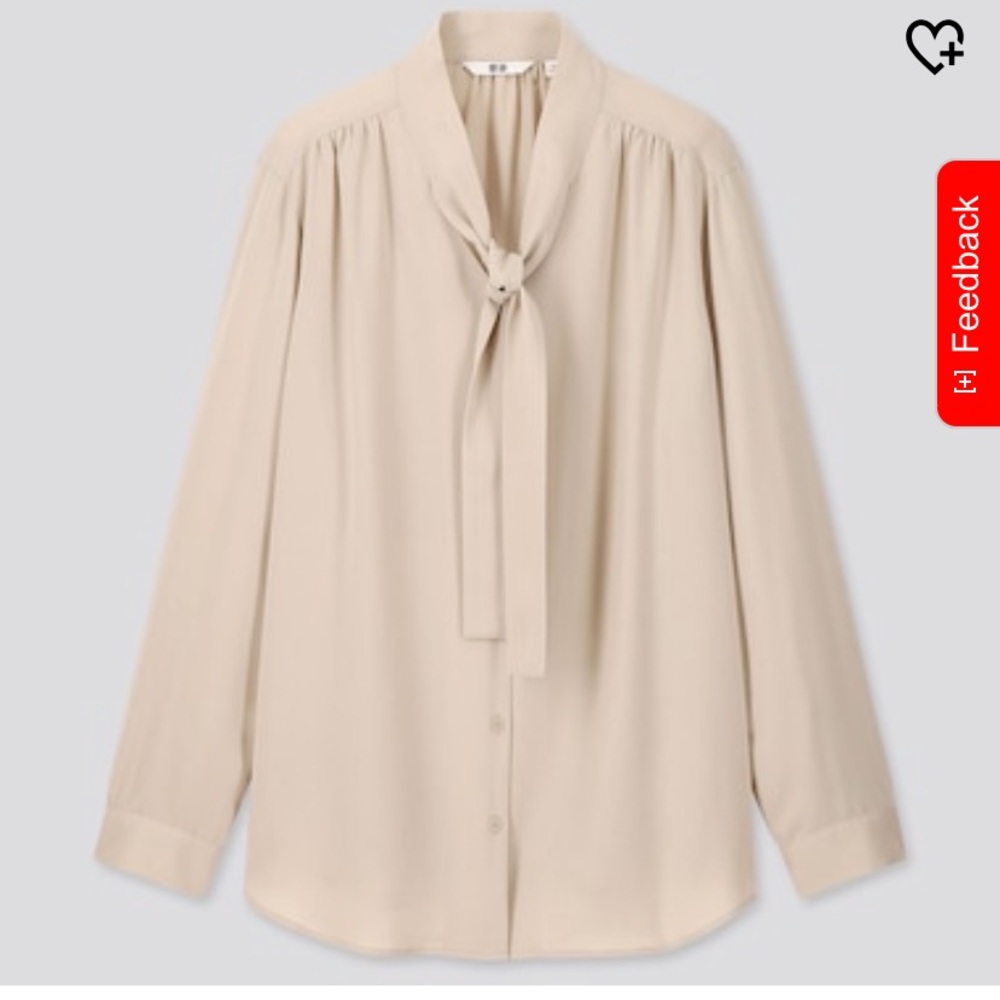 NWOT Rayon bow tie long sleeve shirt